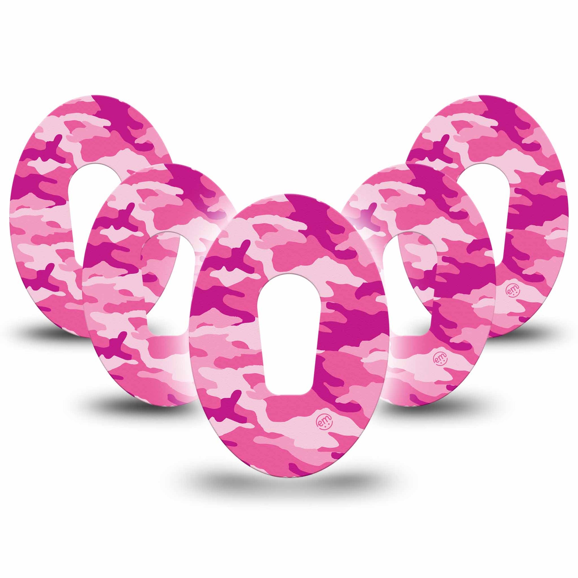 ExpressionMed Pink Camo Dexcom G6 Adhesive Tape, 5-Pack, Pink Camouflage Design