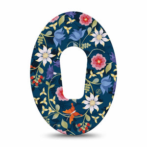 ExpressionMed Floral Folklore Dexcom G6 Tape, Floral Fables Inspired, CGM, Adhesive Patch Design