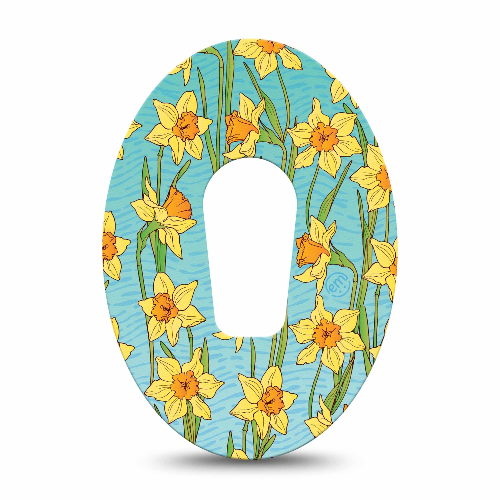 Daffodils Dexcom G6 Tape, Single, Spring Florals Inspired, CGM Plaster Patch Design