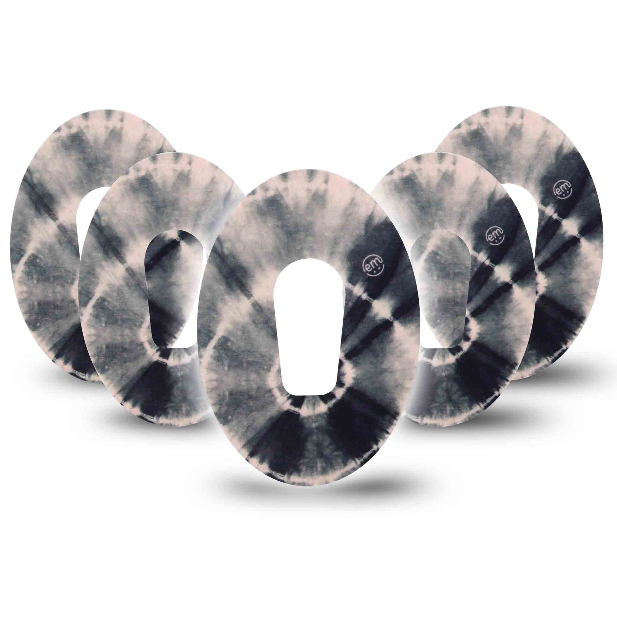 ExpressionMed Black and Grey Tie Dye Dexcom G6 Overpatch 5-Pack