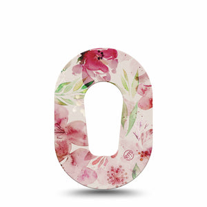 ExpressionMed Ethereal Spring Dexcom G6 Mini Tape, Single, Elegant Florals Inspired, CGM Overlay Patch Design