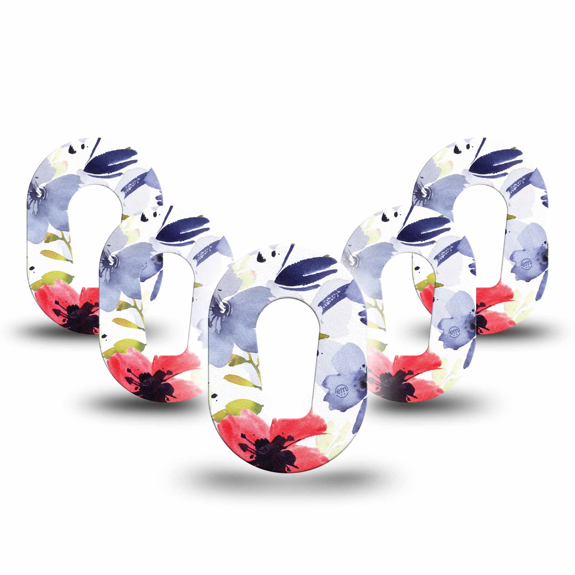 ExpressionMed Red White & Blue Flowers G6 Mini Tapes