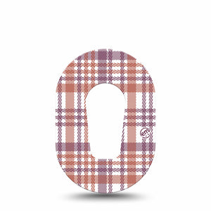 Auburn Plaid Dexcom G6 Mini Tape, Fall Fashion Adhesive Cover