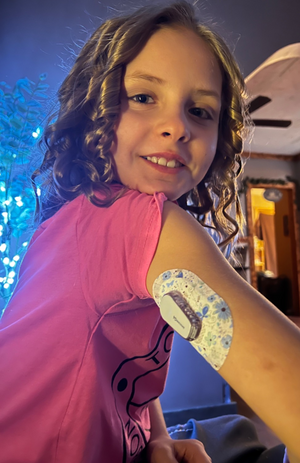 ExpressionMed Cute Blue Flowers Dexcom G6 Mini Tape