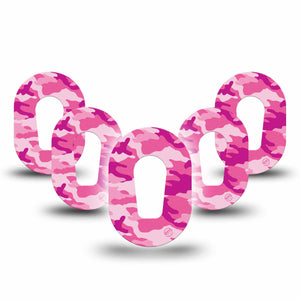 ExpressionMed Pink Camo Dexcom G6 Mini Adhesive Tape, 5-Pack, Pink Camouflage Design