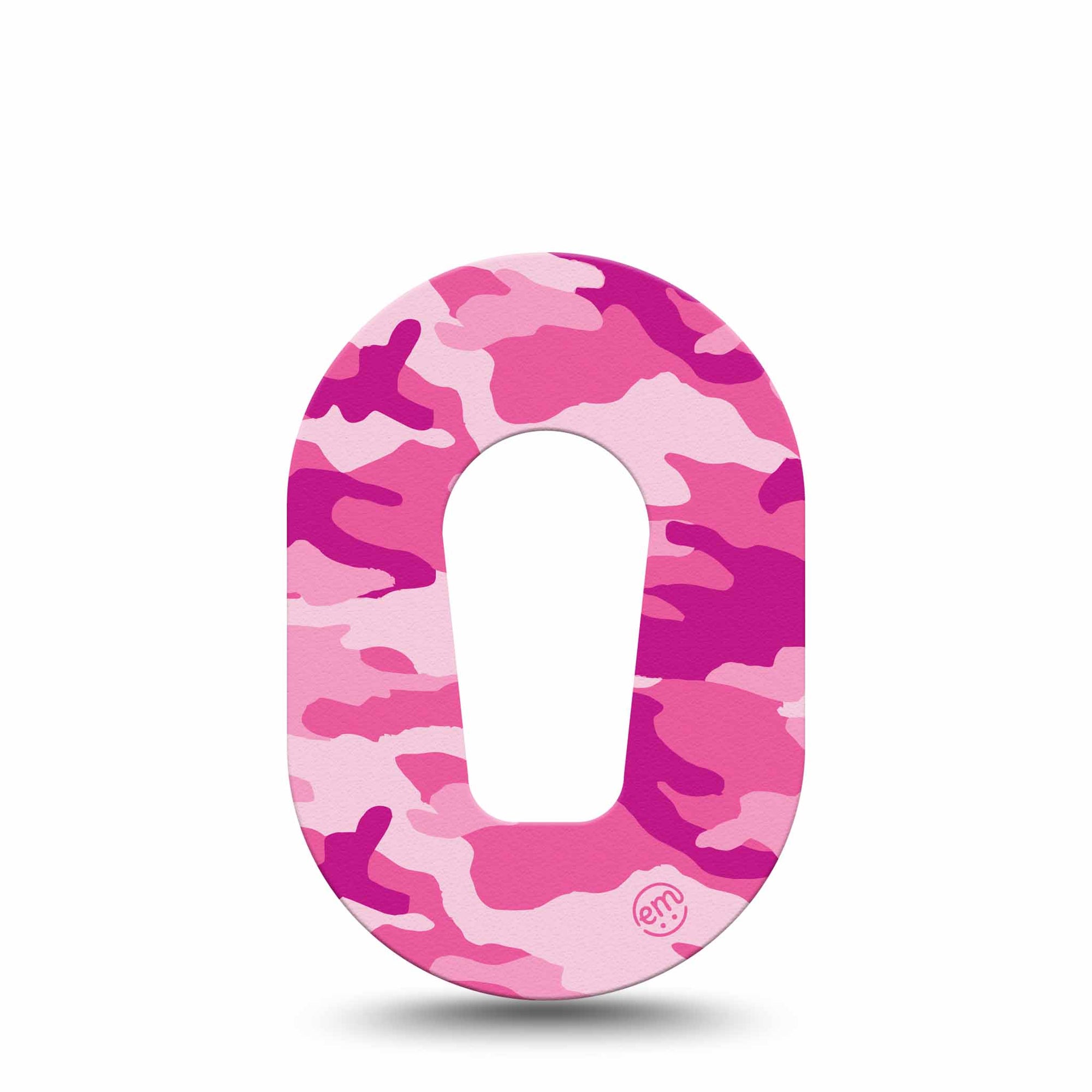 ExpressionMed Pink Camo Dexcom G6 Mini Adhesive Tape, Single, Pink Camouflage Design