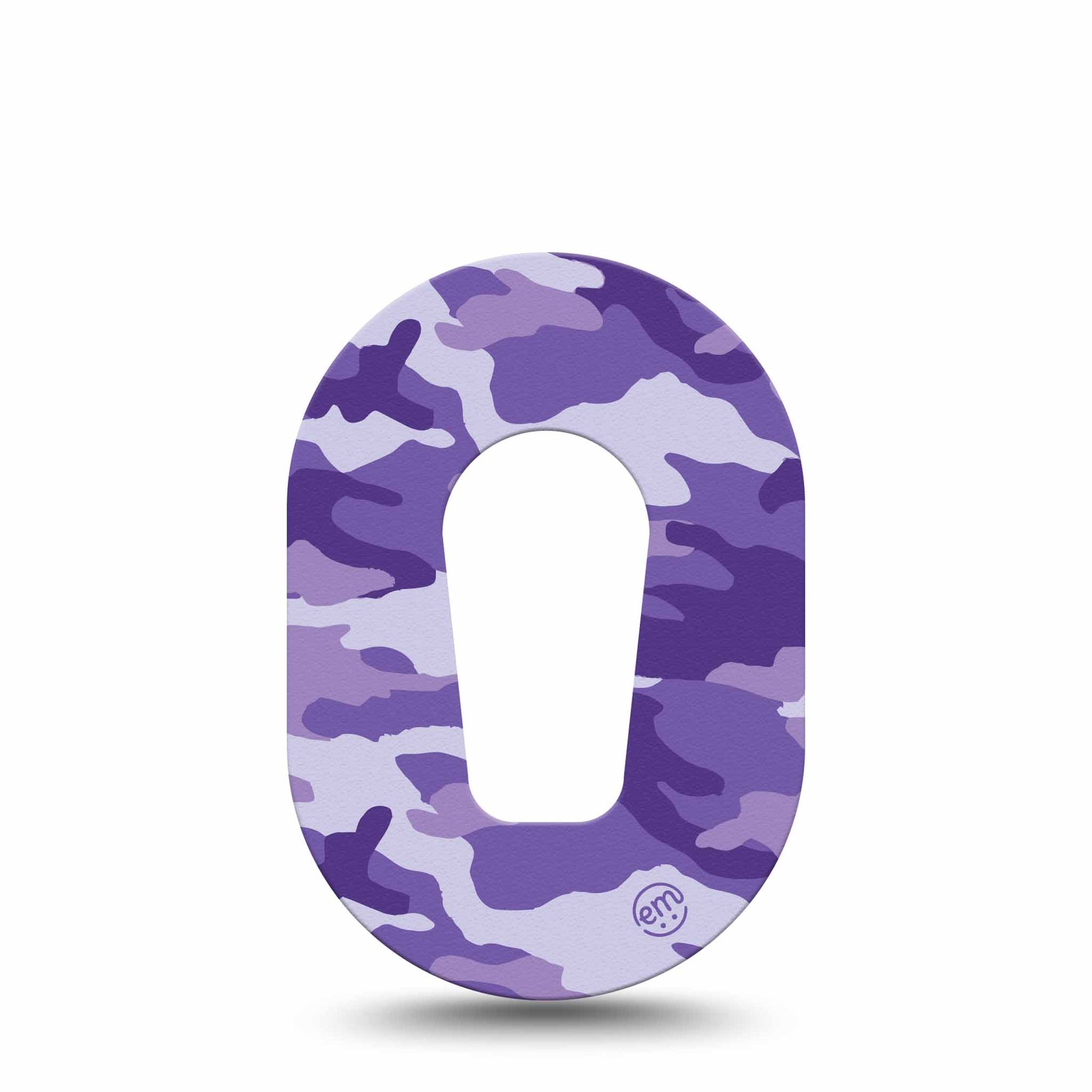 ExpressionMed Purple Camo Dexcom G6 Mini Adhesive Tape, Single, Purple Camo Colored Design for CGM