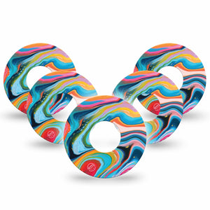 Color Melting Swirl Infusion Set Tapes