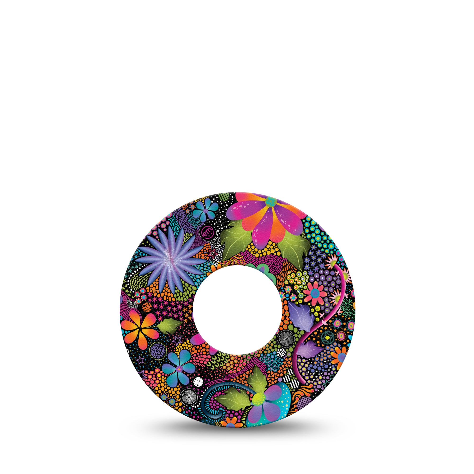 ExpressionMed Psychedelic Flowers Infusion Set Tape, 5-pack, Glowing Flowers Themed, Set Tape