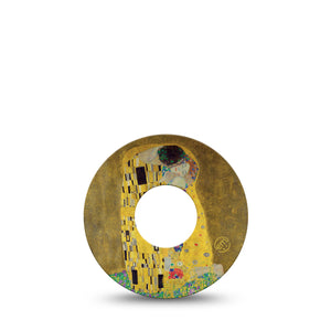 The Kiss - Klimt Infusion set Tape, Single, Art Design, Yellow, Waterproof CGM Adhesive Patch