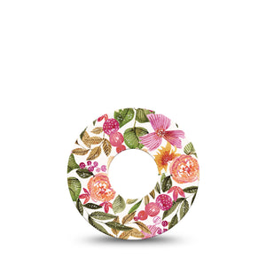 Spring Bouquet Infusion Set Tape, 5-Pack, Floral Arrangement Inspired, CGM Patch Design