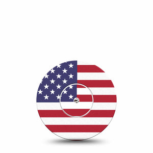 U.S. Flag Libre Transmitter Sticker with Tape
