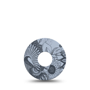 Dani Libre 3 Tape, Single, Floral Line Art Themed, CGM Fixing Ring Tape Design