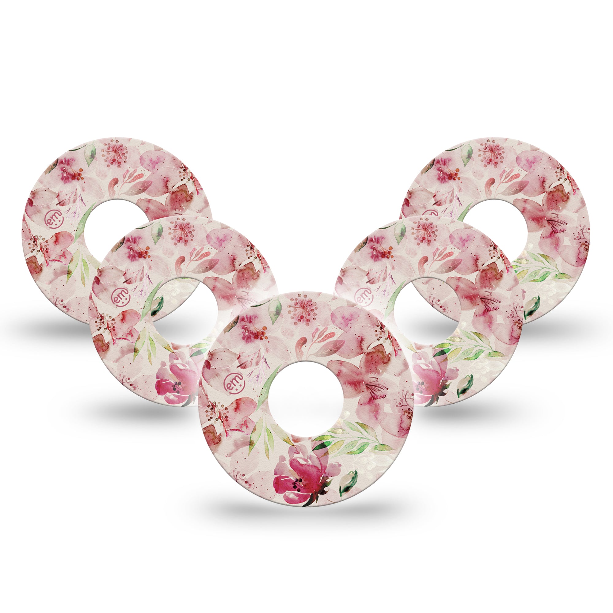 ExpressionMed Ethereal Spring Libre 3 Tape, 5-Pack, Sublime Delicate Florals Inspired, CGM Patch Design