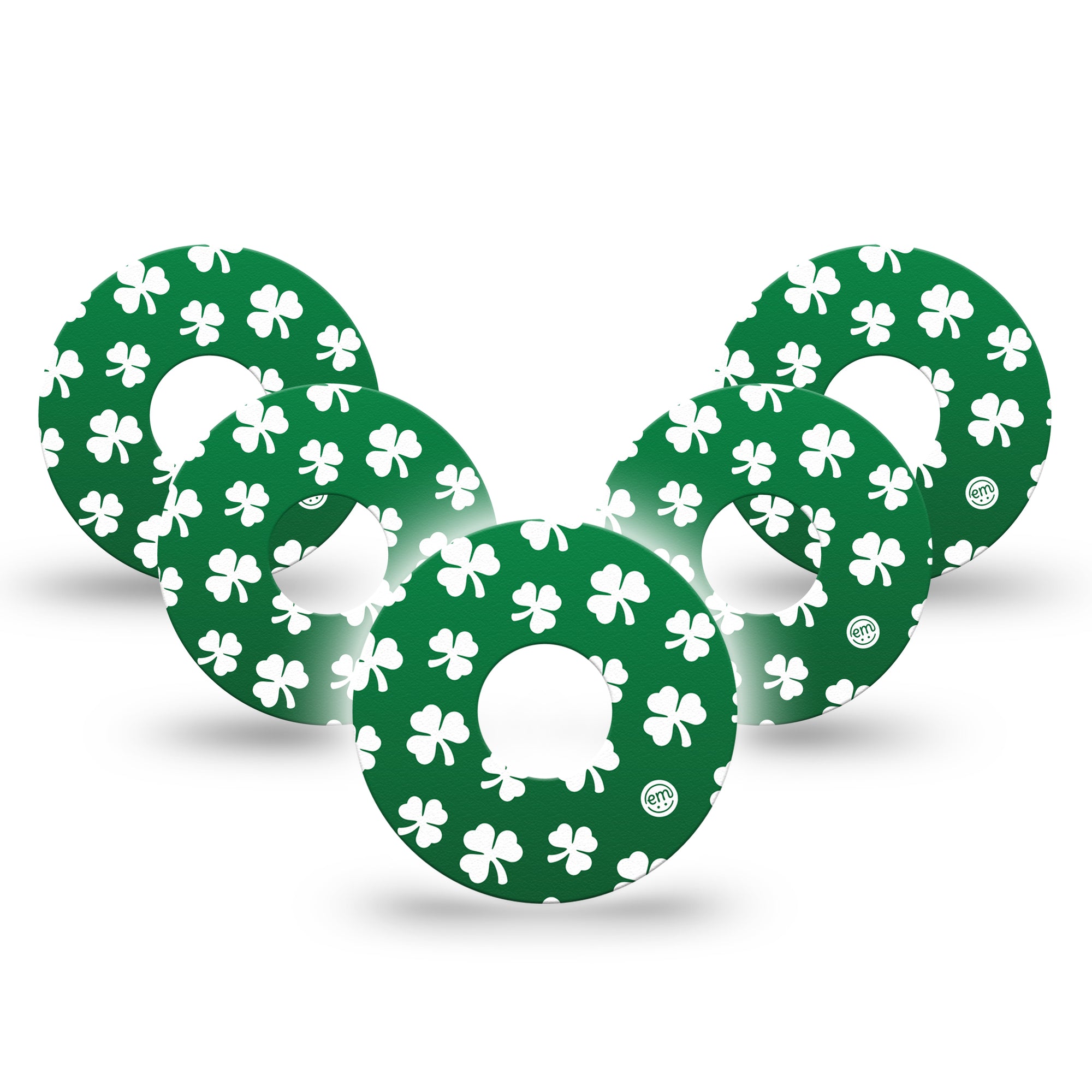 ExpressionMed Shamrock Libre 3 Tape, 5-Pack, Shamrocks Inspired, CGM Patch Design