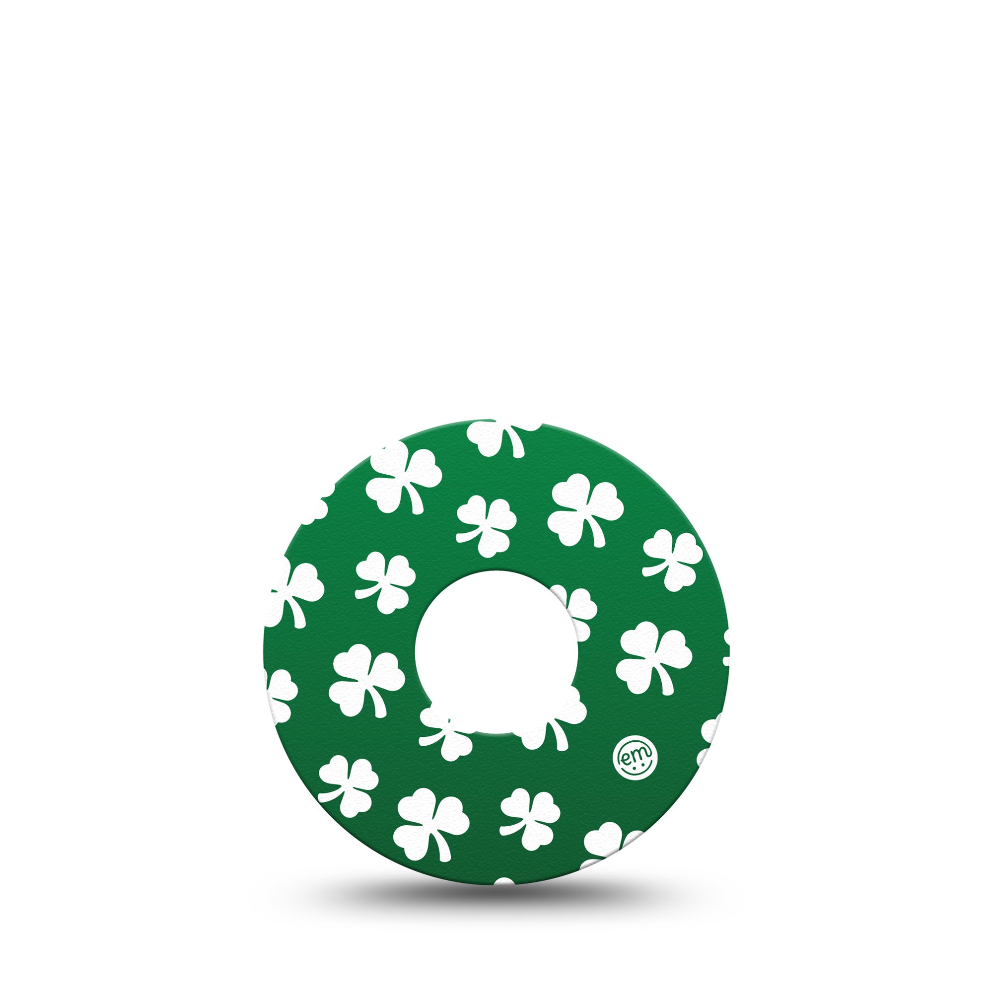 ExpressionMed Shamrock Libre 3 Tape, Single, White Shamrocks Themed, CGM Adhesive Patch Design