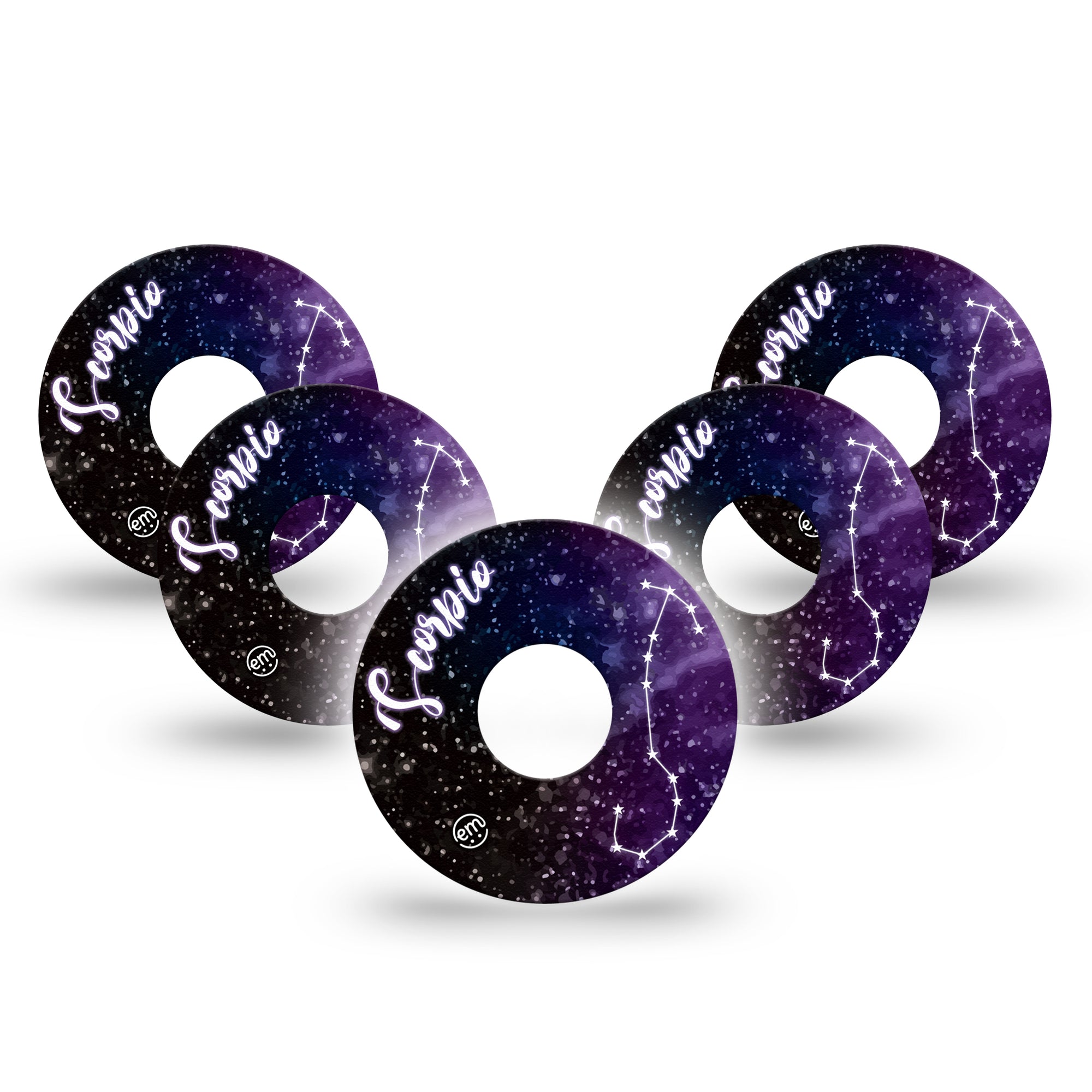 Scorpio Libre 3 Tape, 5-Pack, Zodiac Scorpio Constellation Inspired, CGM Patch Design