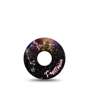 Sagittarius Libre 3 Tape, Single, Zodiac Sagittarius Constellation Themed, CGM Patch Design