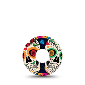 ExpressionMed Dia De Los Muertos Libre 3 Tape, Single, Skull Festival Inspired, Adhesive Patch Design