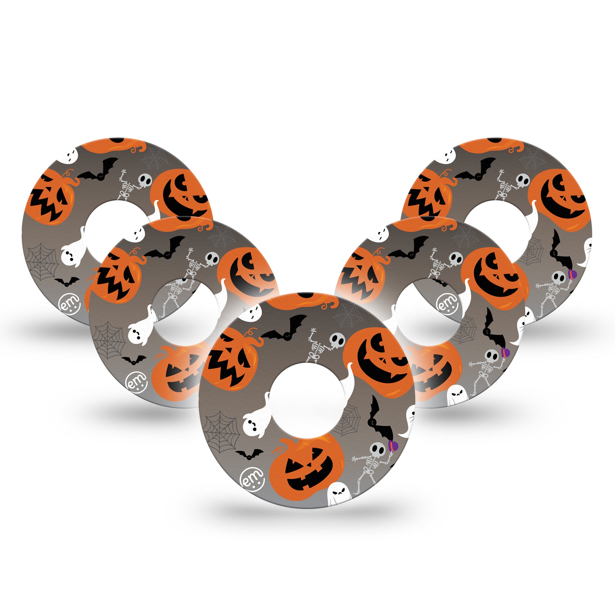 ExpressionMed Halloweeny Libre 3 Tape, 5-Pack, Spooky Halloween Stuff Themed, CGM Overlay Tape Design