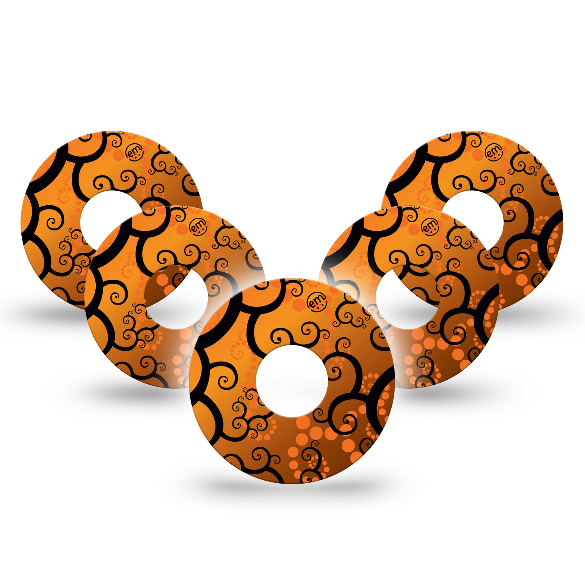 ExpressionMed Halloween Dreams Libre 3 Tape, 5-Pack, Pumpkin-like Dream Themed, CGM Patch Design