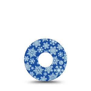 ExpressionMed Snowflake Libre 3 Tape, Single, Winter Flurries Themed, CGM Plaster Patch Design