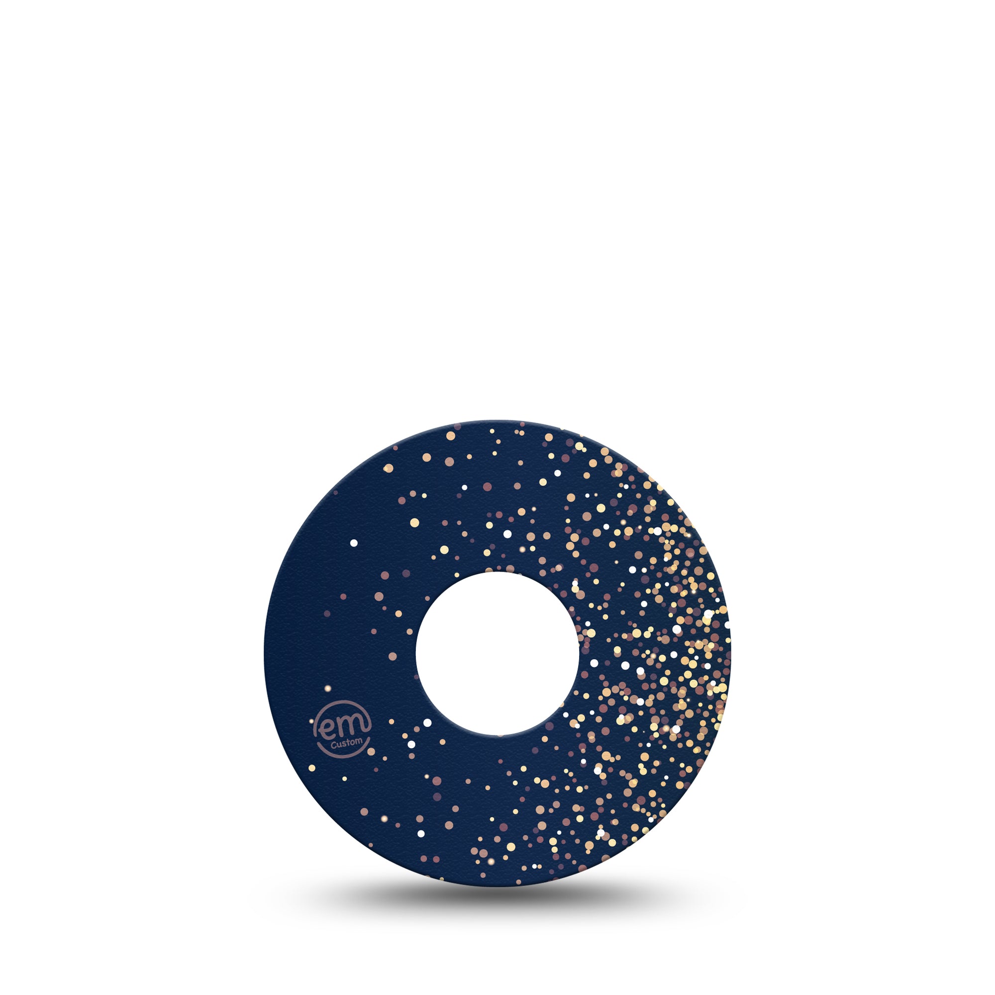 ExpressionMed Gold Sparkles Libre 3 Tape, Single, Midnight Gold Glitter Themed, CGM Overlay Patch Design