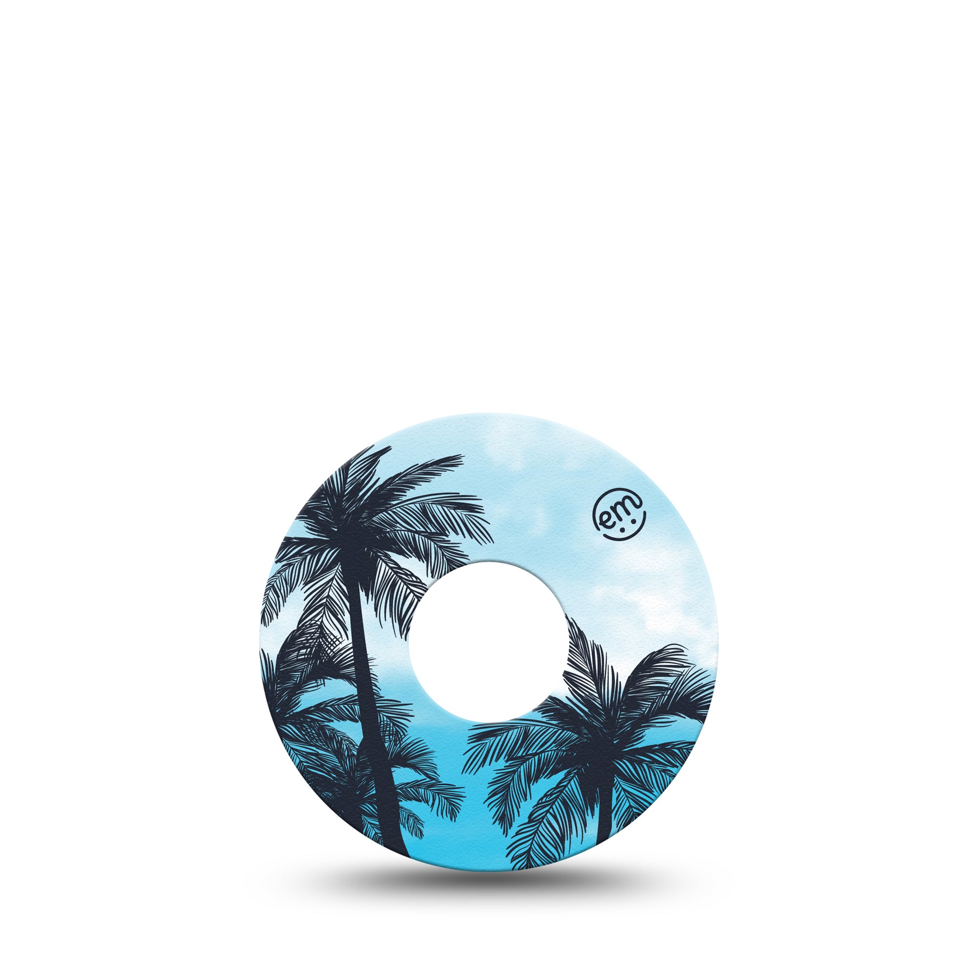 ExpressionMed Palmy Nights Libre 3 Tape, Single, Sky Palm Trees Themed, CGM Patch Design