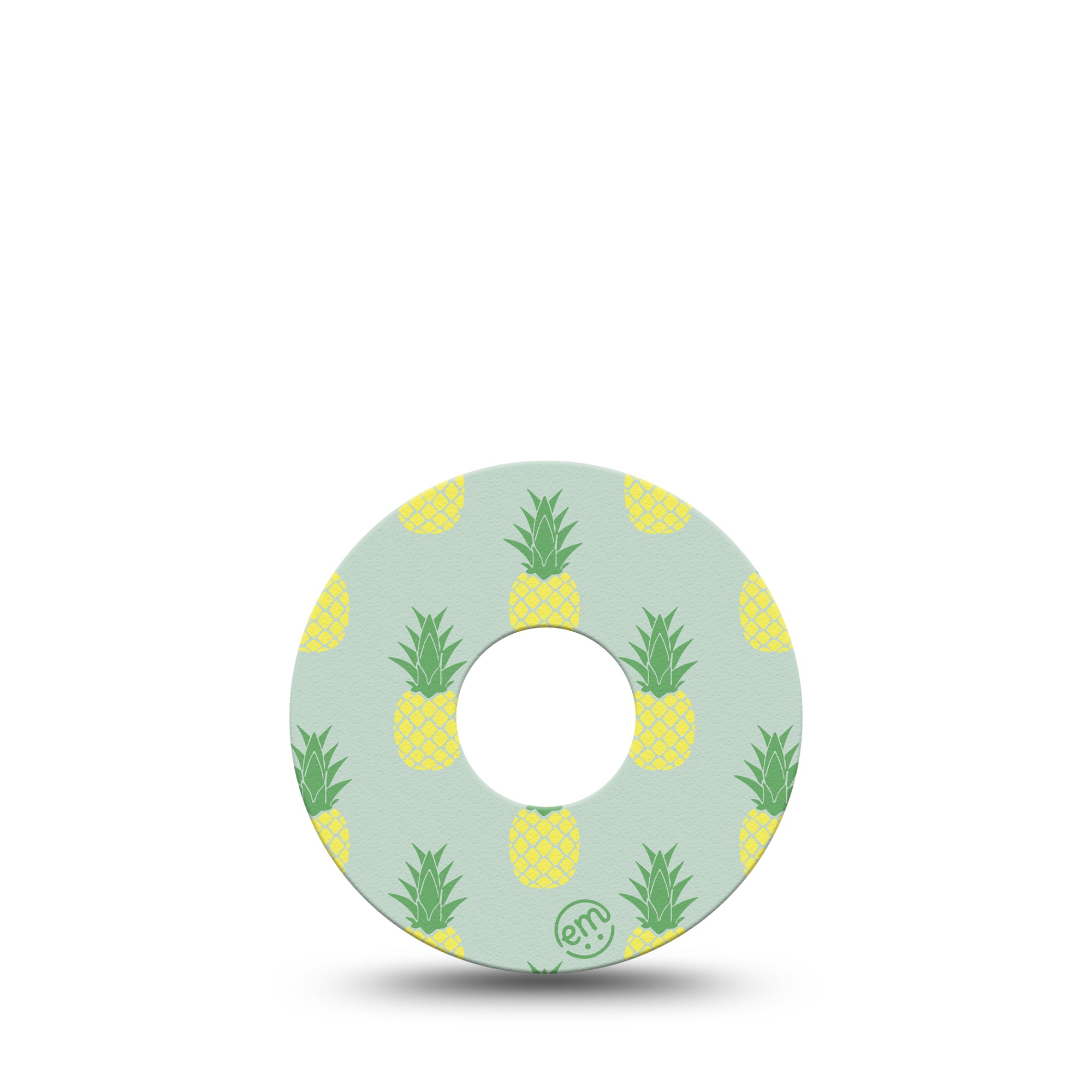 ExpressionMed Vintage Pineapple Libre 3 Tape, Single, Pineapple Bunch Themed, CGM Patch Design