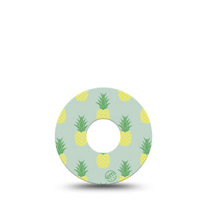 ExpressionMed Vintage Pineapple Libre 3 Tape, Single, Pineapple Bunch Themed, CGM Patch Design