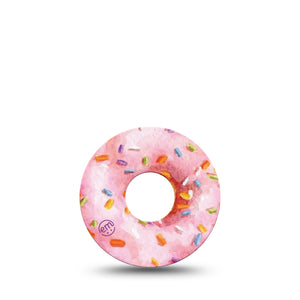 ExpressionMed Donut Sprinkles Libre 3 Tape, Single, Pink Donut Inspired, CGM Adhesive Patch Design