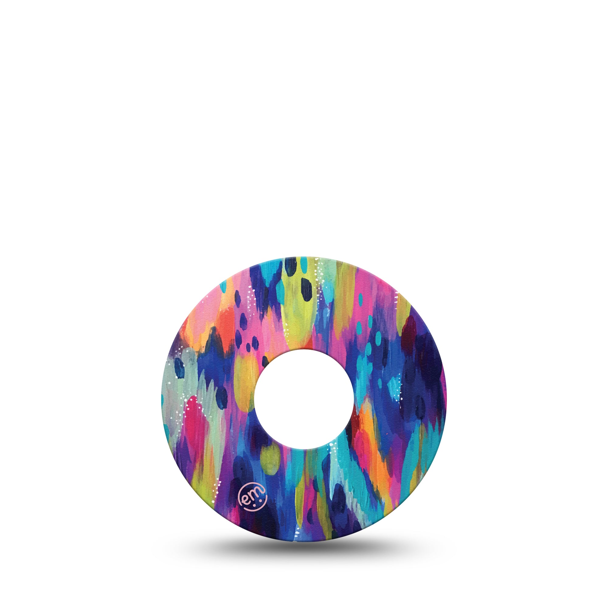 Streaking Colors Libre 3 Tape, Single, Colorful Strokes of Color Themed, CGM Patch Design
