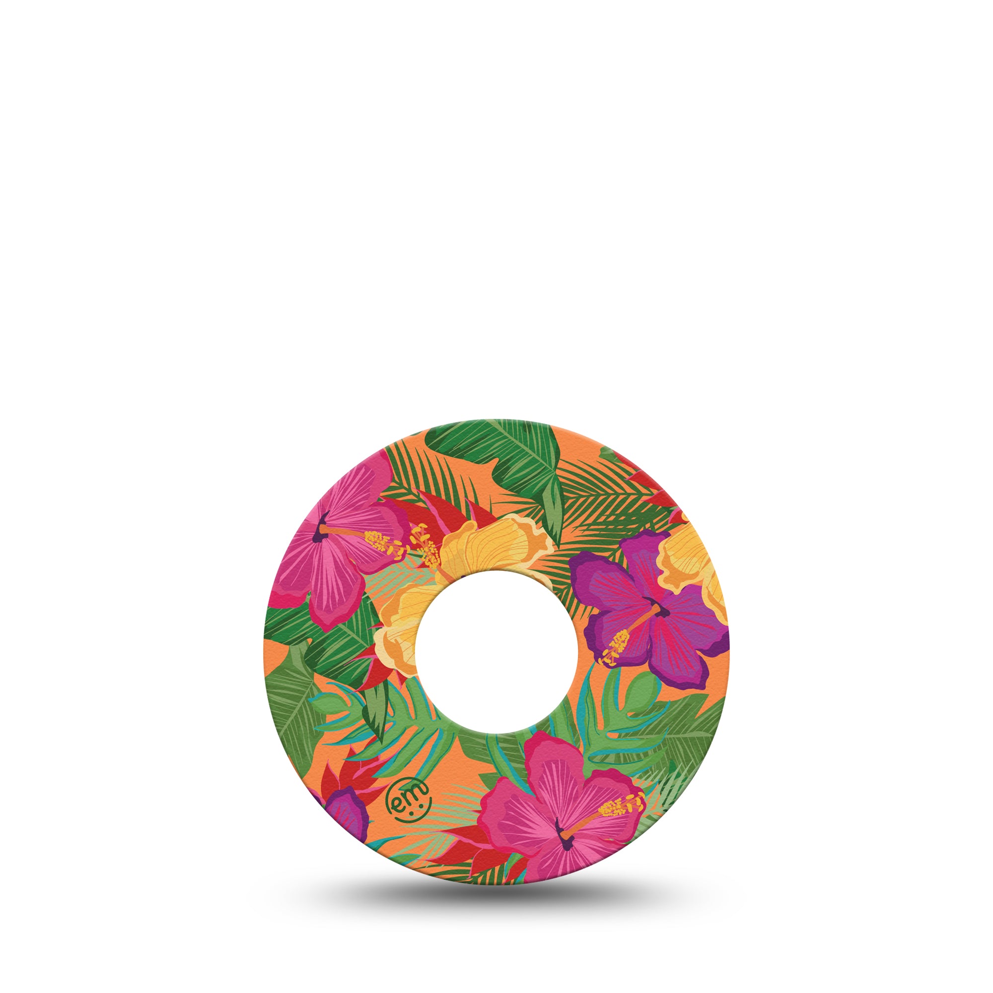 Bright Hibiscus Libre 3 Tape, Single ,Tropical Floral Themed, Adhesive Patch Design