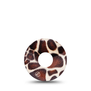 ExpressionMed Giraffe Print Libre 3 Tape, Single, Zoo Animal Themed, CGM Fixing Ring Tape Design