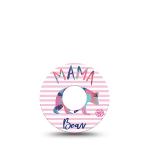 Mama Bear Libre 3 Tape, Motherly Love Themed, CGM Overlay Patch Design