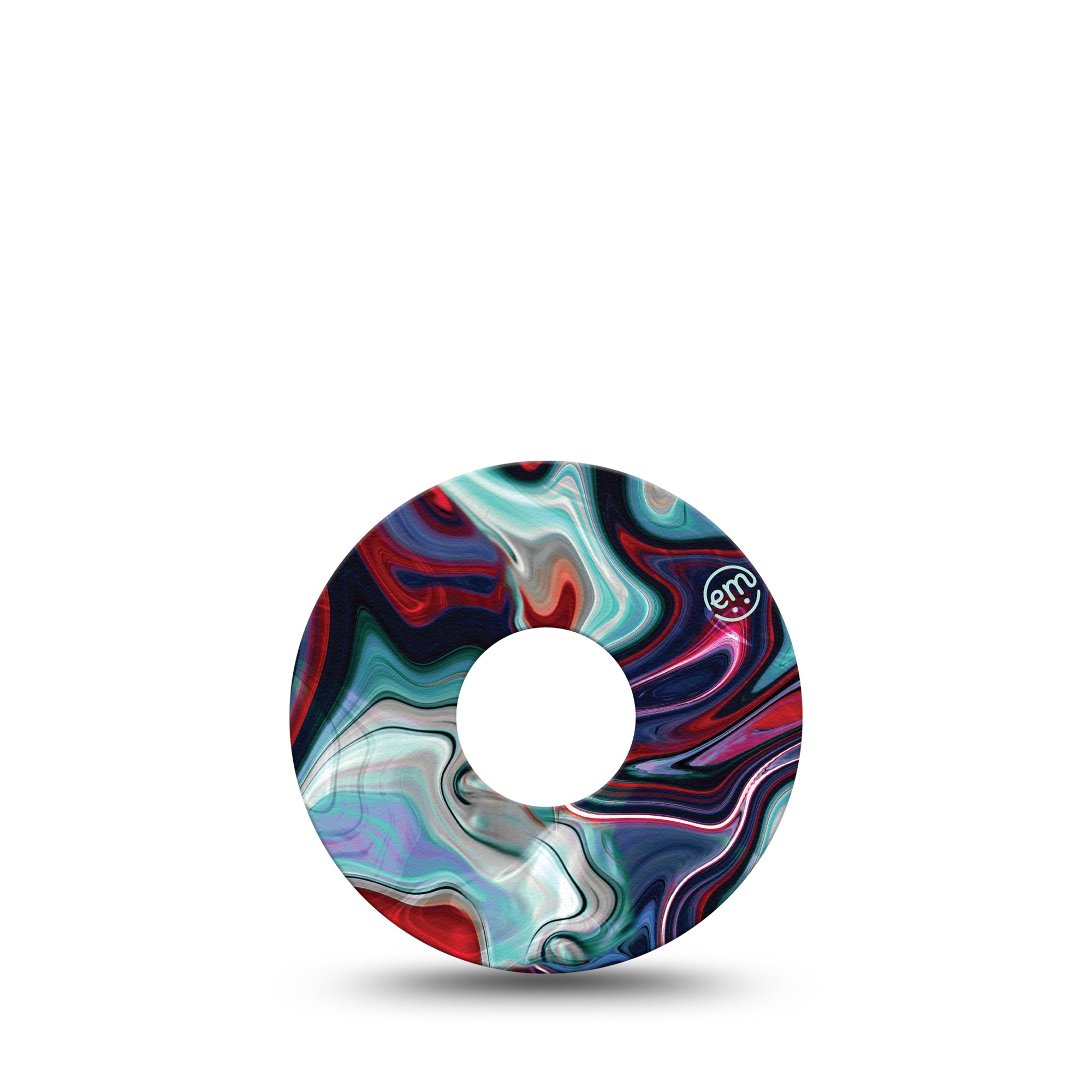 ExpressionMed Moody Marble Libre 3 Tape, Single, Swirly Colors Themed, CGM Plaster Patch Design