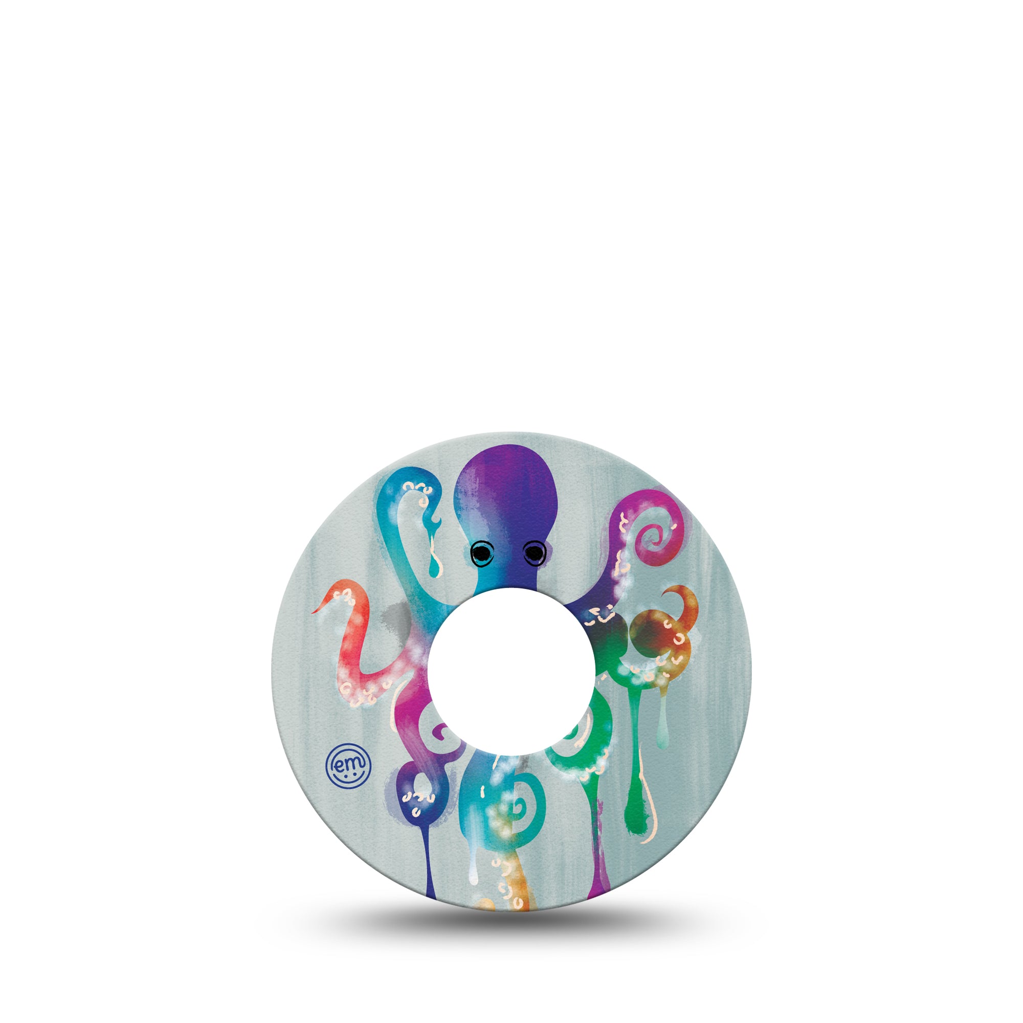 ExpressionMed Octopus Tattoo Libre 3 Tape, Single, Multicolored Octopus Themed, CGM Plaster Patch Design