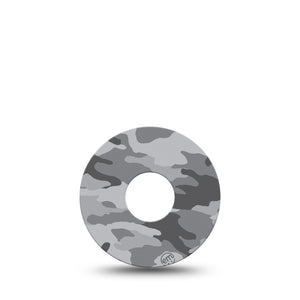 ExpressionMed Gray Camo Libre 3 Tape, Single, Gray Camouflage Themed, CGM Plaster Patch Design