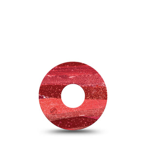 Brushed Glitter Libre 3 Tape, Red Glitter Themed, CGM Plaster Patch Design
