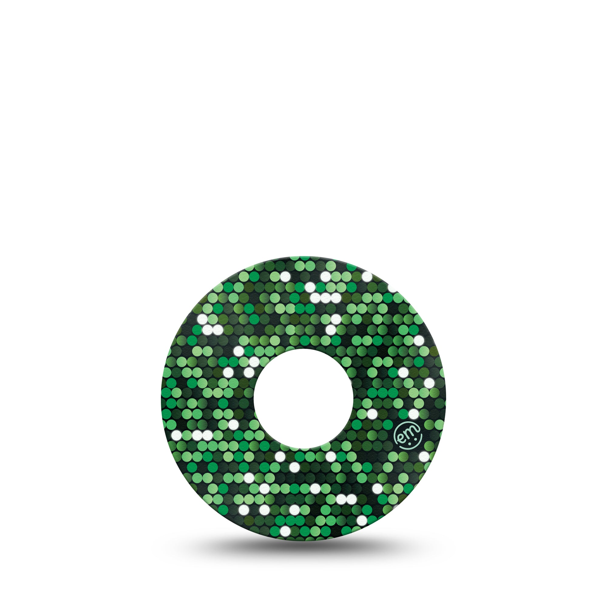 ExpressionMed Green Glam Libre 3 Tape, Single, Shining Glitters Themed, CGM Plaster Patch Design