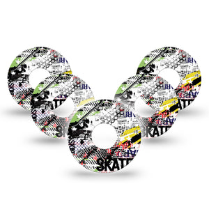Skateboard Libre 3 Tape, 5-Pack, Professional Skater Inspired, CGM, Patch Design
