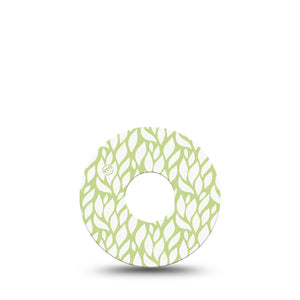 ExpressionMed Sage Greens Libre 3 Tape, Single, Light Green Plant Themed, CGM Adhesive Patch Design