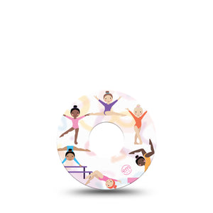 ExpressionMed Gymnastics Libre 3 Tape, Single, Dancing Passion Inspired, CGM Plaster Patch Design
