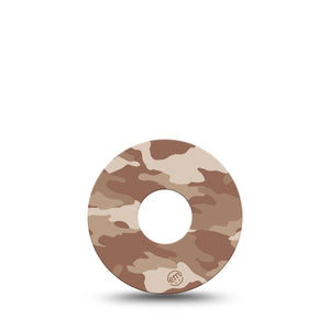 ExpressionMed Desert Camo Libre 3 Tape, Single, Desert Brown Camouflage CGM Adhesive Patch Design