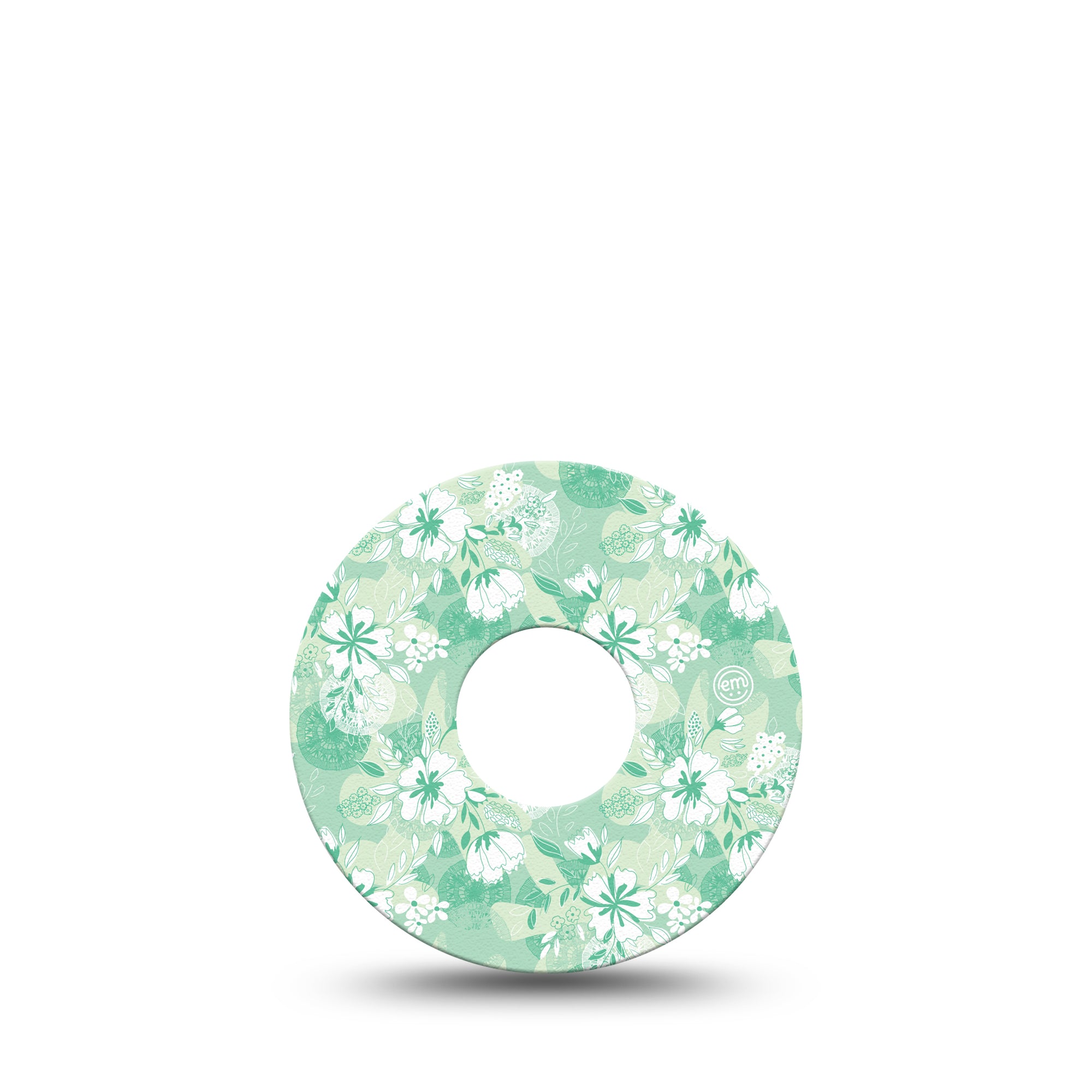 Airy Florals Libre 3 Tape, Mint White Flowers Inspired CGM Adhesive Patch Design