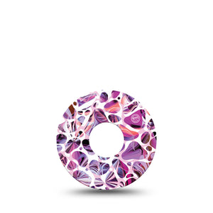 ExpressionMed Purple Pebbles Libre 3 Tape, Single, Pretty Stones Inspired, CGM Plaster Patch Design