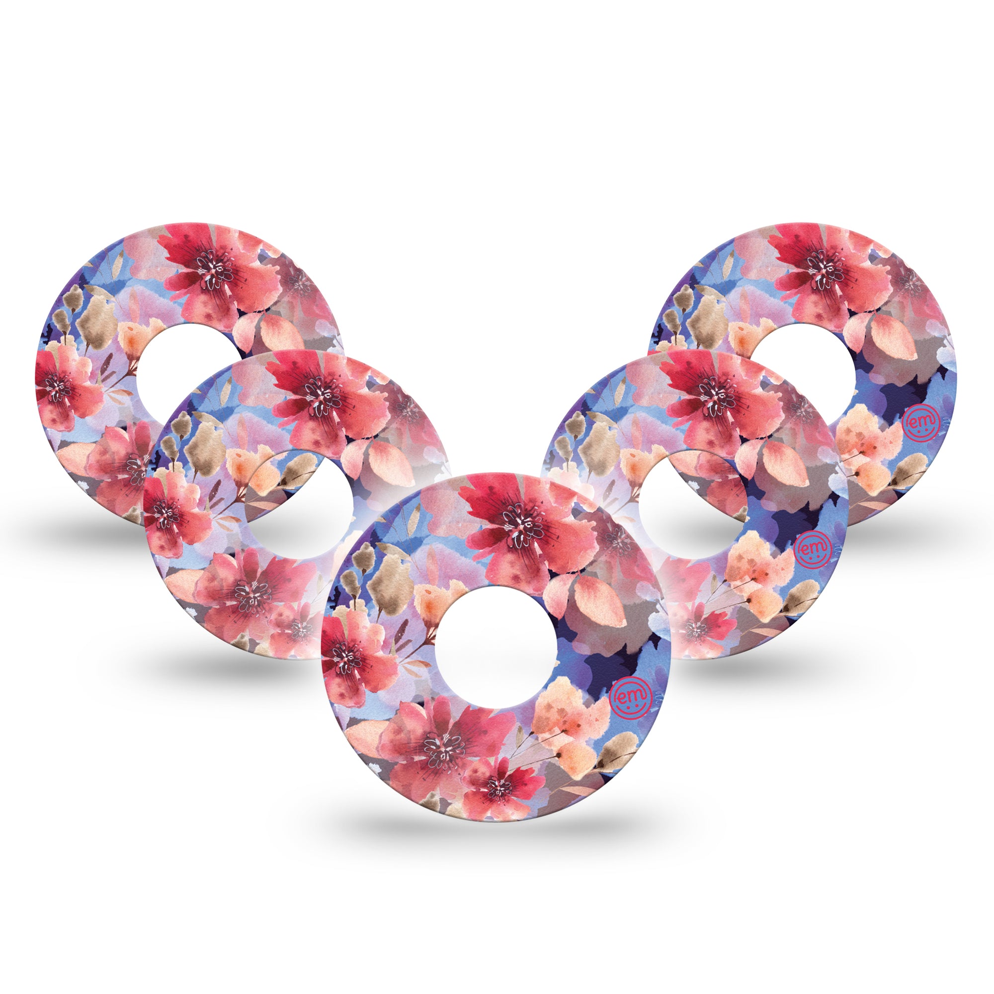 ExpressionMed Magical Blooms Libre 3 Tape, 5-Pack, Floral Beauty Inspired, CGM Plaster Patch Design