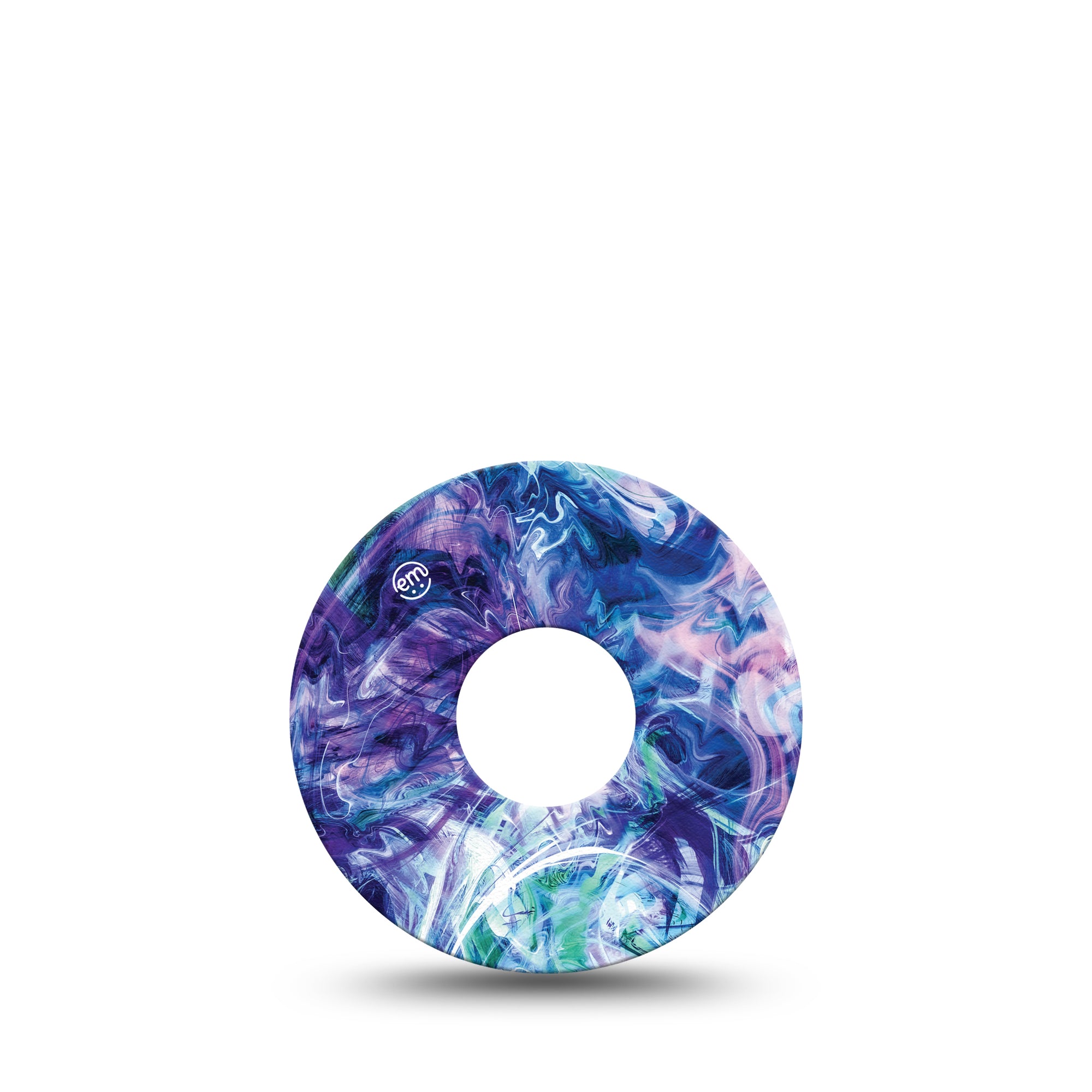 Deep Purple Swirl Libre 3 Tape, Single, TieDye Themed, CGM Fixing Ring Patch Design