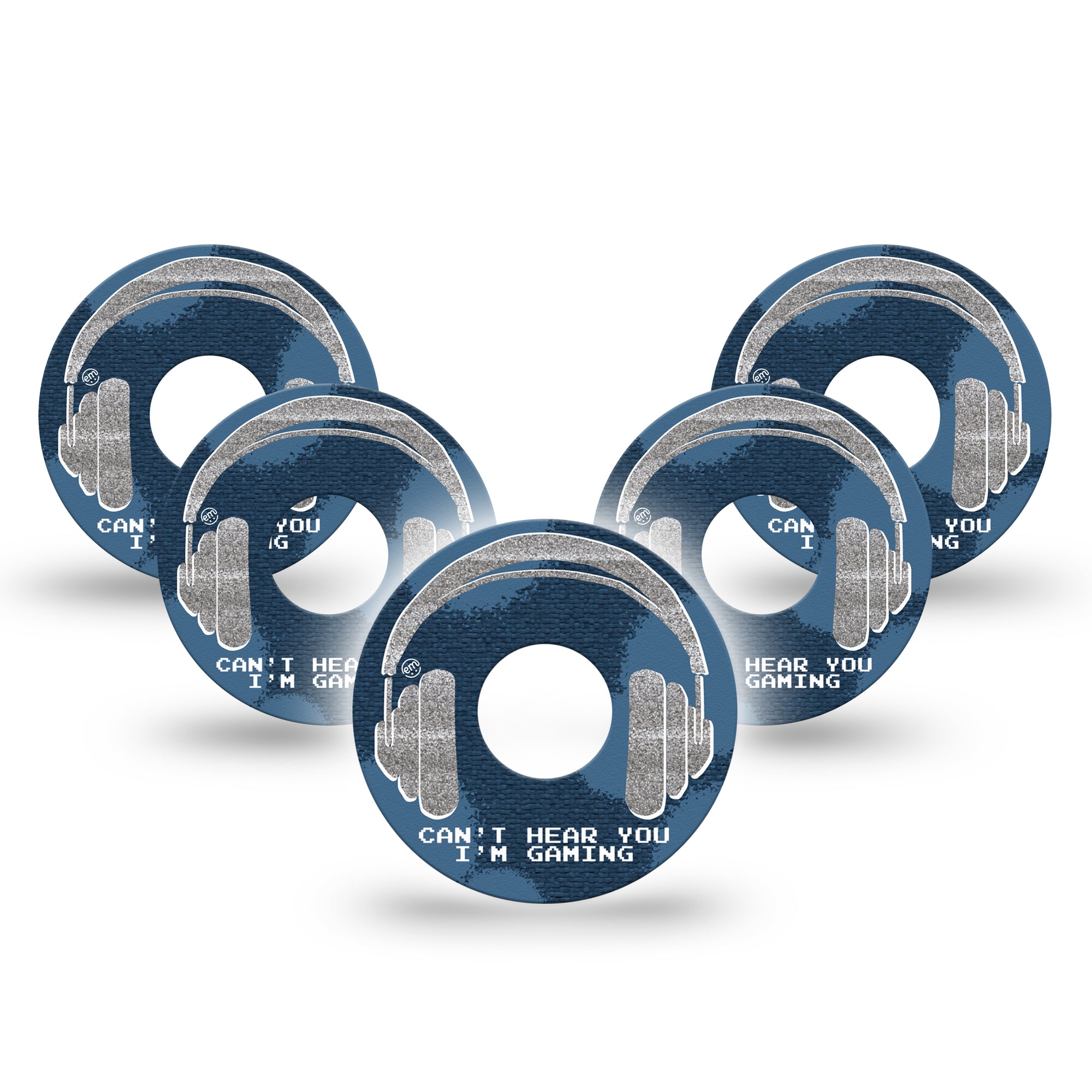 Gaming Libre 3 Tape, 5-Pack, Gamer Headset Themed, CGM Overlay Patch Design
