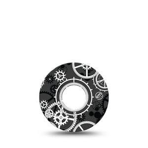ExpressionMed Mechanisms Libre 3 Tape, Single, Mechanical Gears Inspired, CGM Patch Design